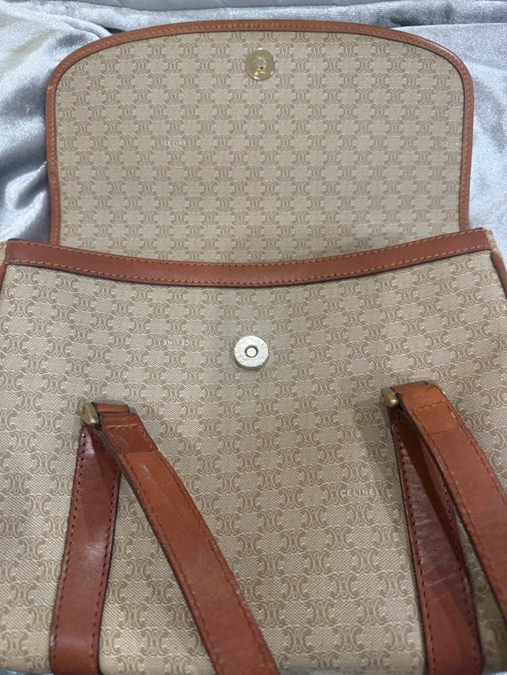 Authentic Celine Monogram Celine Handbag vintage Celine satchel Celine purse - Picture 13 of 15